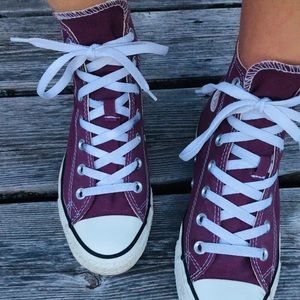Purple high-top converse!!